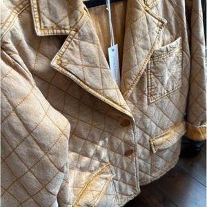 REDUCED FOR QUICK SALE! New Young Fabulous & Broke Butterscotch Quilted Jacket